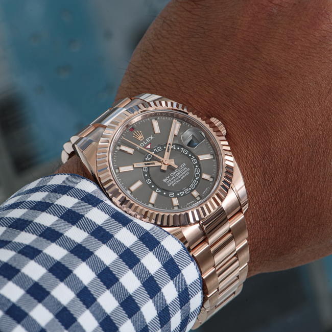 Rolex Sky-Dweller Rose Gold Slate Dial 326935 | Watch Centre