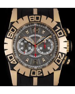 Roger Dubuis Easy Diver Chronoexcel 18k Rose Gold Grey Dial B&P SED46-78-51-00/08A10/B1