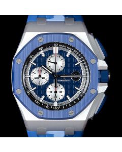 Audemars Piguet Unworn Limited Edition Royal Oak Offshore Camo Gents Stainless Steel Blue Dial B&P 26400SO.OO.A335CA.01