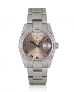 Rolex Day-Date Men's 18k White Gold Salmon Dial 118239