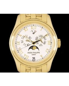 Patek Philippe Annual Calendar Men's 18k Yellow Gold White Ceramic Dial 5036/1J-001