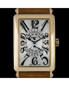 Franck Muller 18k Rose Gold Silver Dial Bi-Retro Long Island B&P 1100DSR