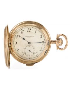 Audemars Freres Rose Gold  Full Hunter Keyless Lever Quarter Repeater Pocket Watch