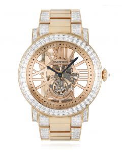 Cartier Piece Unique Diamond Set Flying Tourbillon Skeleton Rotonde CRHPI00507