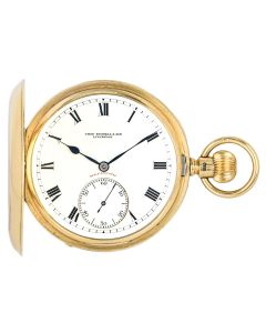 Thomas Russell & Son Liverpool Yellow Gold Keyless Lever Full Hunter Kew A Certified Pocket Watch C1910s