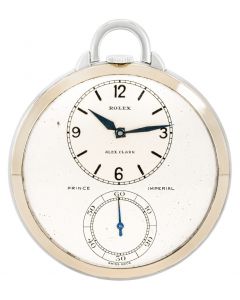 Rolex Prince Imperial Observatory Quality 9ct Bi-Colour Gold Keyless Lever Dress Pocket Watch C1930s