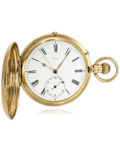 W. Ehrhardt. A Rare Heavy 18ct Gold Keyless Lever Independent Seconds Full Hunter Pocket Watch C1884