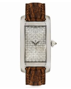 Cartier Tank Americaine Pave Set Diamond Dial 2490