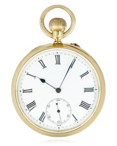 Newsome for Bonniksen. A Rare Gold Kew A Karrusel Open Face Pocket Watch C1896