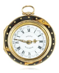 Allen Walker. A Rare Gold Repousse Triple Cased Verge Pocket Watch C1785