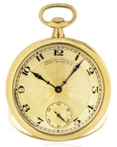 Patek Philippe. A Slim Yellow Gold Open Face Pocket Watch C1916