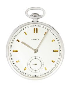 Zenith. A Rare Slim Platinum Art Deco Pocket Watch C1920