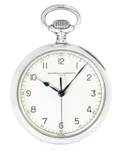 Vacheron & Constantin. A Silver Deck Watch Retailed by Asprey C1940