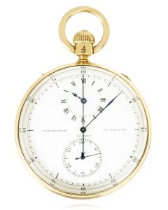 Nicole Nielsen. A Gold Chronograph Regulator Dial  Pocket Watch C1875
