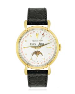 Jaeger LeCoultre 18k Yellow Gold Triple Calendar Moonphase 