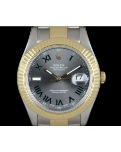 Rolex Datejust II Gents Stainless Steel & 18k Yellow Gold Wimbledon Dial 116333