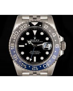 Rolex Unworn GMT-Master II Batman Men's Stainless Steel Black Dial B&P 126710BLNR