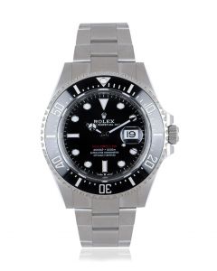 Rolex Unworn Red Writing Sea-Dweller Men's Stainless Steel Black Dial 43mm B&P 126600