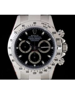 Rolex Cosmograph Daytona Gents Stainless Steel Black Dial 116520
