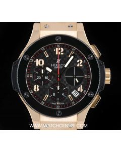 Hublot 18k Rose Gold Black Dial Big Bang Chrono 341.PB.131.RX