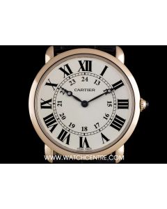 Cartier 18k Rose Gold Silver Dial Ronde Louis Gents Watch W6800251