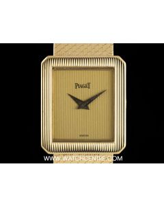 Piaget 18k Yellow Gold Champagne Dial Ladies Vintage Wristwatch 415412