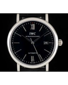 IWC Portofino Gents Stainless Steel Black Dial B&P IW356502
