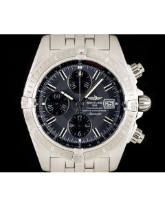 Breitling Chronomat Evolution Chronograph Gents Stainless Steel Black Dial A13356