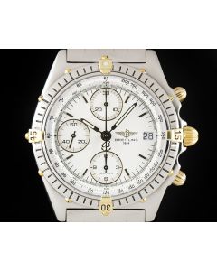 Breitling Chronomat Gents Stainless Steel & 18k Yellow Gold Silver Dial B13047
