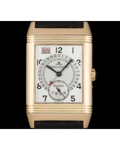 Jaeger LeCoultre Reverso Day Date Gents 18k Rose Gold Silver Dial 270.2.36