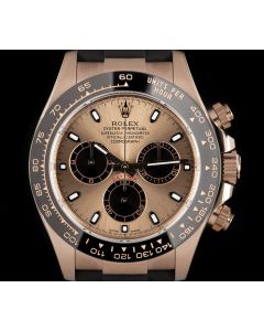 Rolex Unworn Daytona Oysterflex Rose Gold Rose-Colour & Black Dial B&P 116515LN