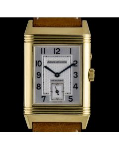 Jaeger LeCoultre Day & Night Reverso Duo Gents 18k Yellow Gold Silver Dial 270.1.54