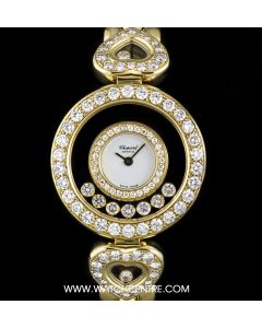 Chopard 18k Yellow Gold Diamond Set Happy Diamonds Ladies Wristwatch 20/5742