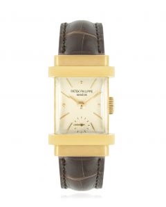 Patek Philippe Top Hat Vintage Men's 18k Yellow Gold Silver Dial 1450