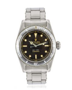 Rolex Very Rare Submariner James Bond Vintage Stainless Steel Big Crown Tropical Gilt Dial No Crown Guard 6538