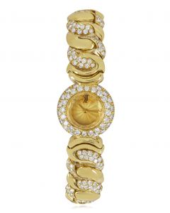 Audemars Piguet Diamond Set Women's Yellow Gold Cocktail Dress Watch 