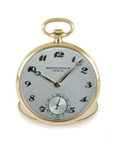 Patek Philippe Open Face Pocket Watch Vintage Yellow Gold 722