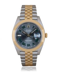Rolex Datejust 41 Stainless Steel & Yellow Gold Wimbledon Dial B&P 126303
