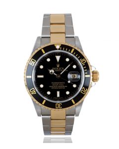 Rolex Submariner Date Stainless Steel & Yellow Gold Black Dial 16613