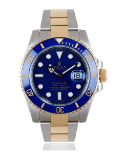 Rolex Submariner Date Stainless Steel & Yellow Gold Ceramic Bezel B&P 116613LB