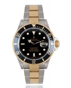 Rolex Submariner Stainless Steel & Yellow Gold Black Dial 16613