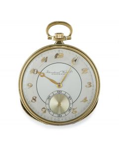 IWC Open Face Pocket Watch Yellow Gold