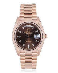 Rolex Day-Date 40 Chocolate Diamond Dial 228235