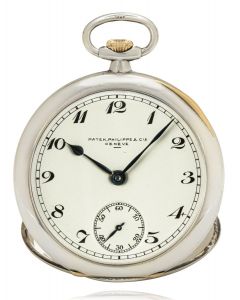 Patek Philippe. A Rare Silver & Gold Keyless Lever Open Face  Pocket Watch C1907