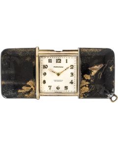 Movado. A Rare and Early Maki-E Ermeto Manual Wind Purse Watch C1929