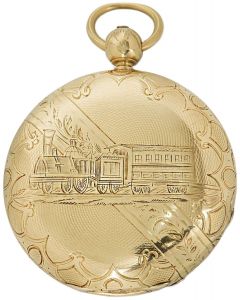 Joseph Sewill Liverpool A Massive Full Hunter Y/Gold Keywind Fusee Railway Timepiece of Historical Interest C1849