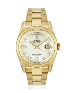 Rolex Day-Date Mother of Pearl Diamond Dial 118208