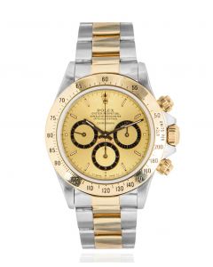 Rolex Zenith Movement Cosmograph Daytona Stainless Steel & 18k Yellow Gold Rare Mark I Floating Dial B&P 16523