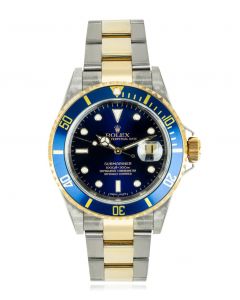 Rolex Submariner Date NOS Stainless Steel & Yellow Gold Blue Dial 16613