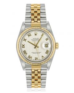 Rolex Datejust NOS Pyramid Dial Stainless Steel & Yellow Gold 16233